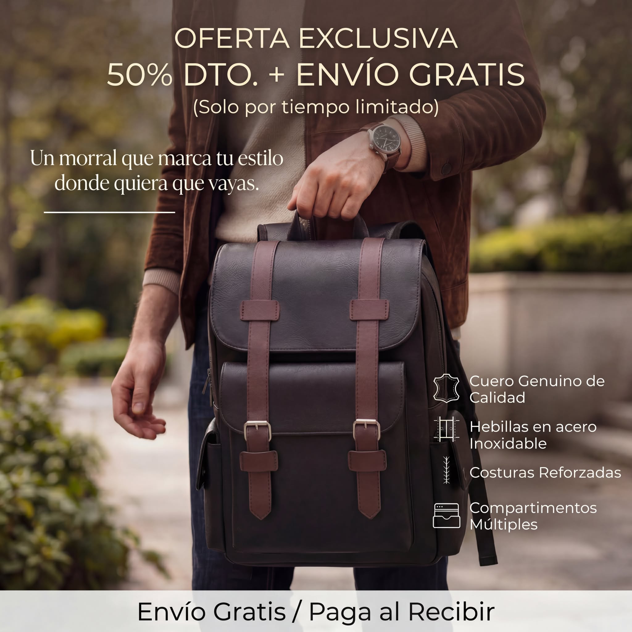 Global Hi Facebook ad: Morral Mónaco! Elegancia que eleva tu outfit.