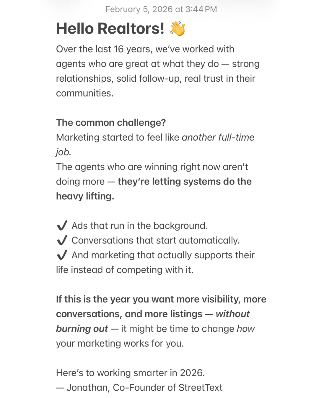 StreetText Facebook ad: Automate Your Lead Gen & Let Your Ads Start The Conversation