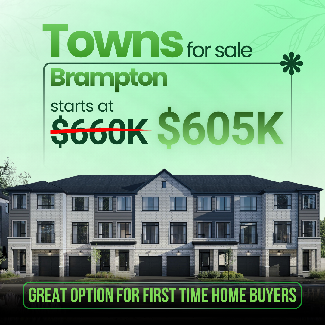 Get Home Realty Facebook ad: Brampton Townhomes from $605K
