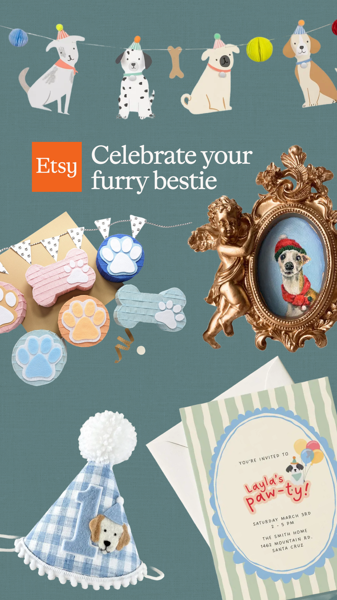 Etsy Facebook ad: Celebrate the pet who changed everything.