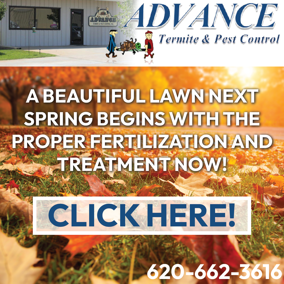 Advance Termite & Pest Control Facebook ad: A Beautiful Lawn Next Spring Begins Now!