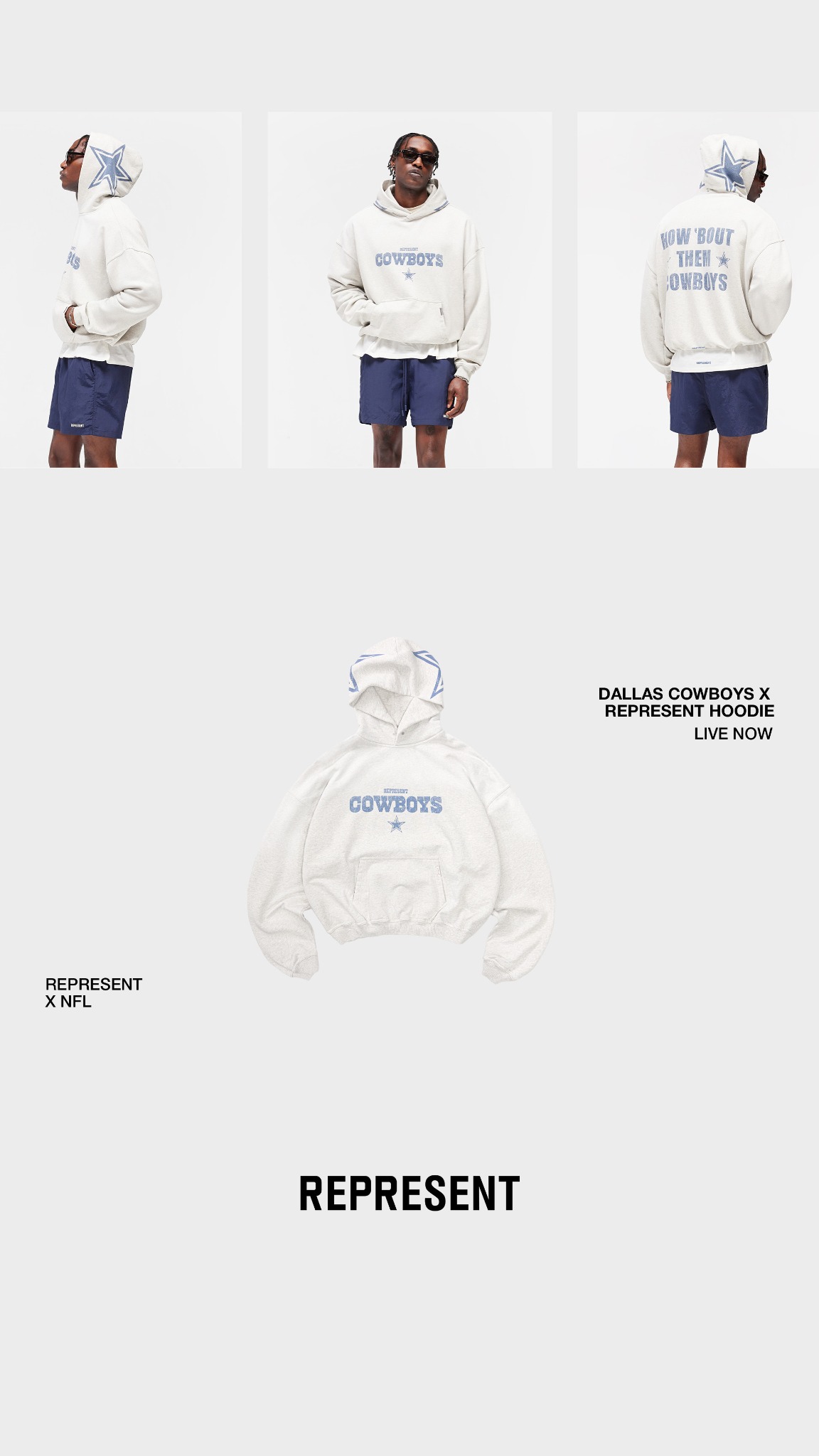 Represent Clo Facebook ad: Now Restocked