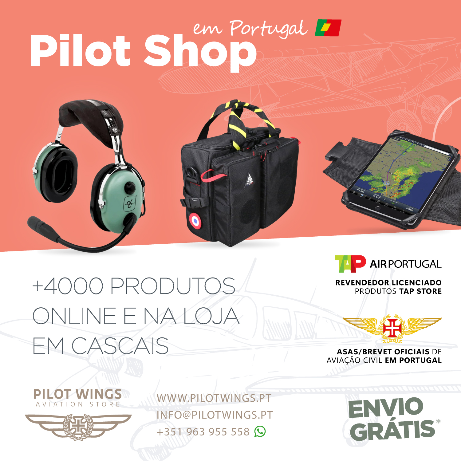 Pilot Wings Aviation Store Facebook ad