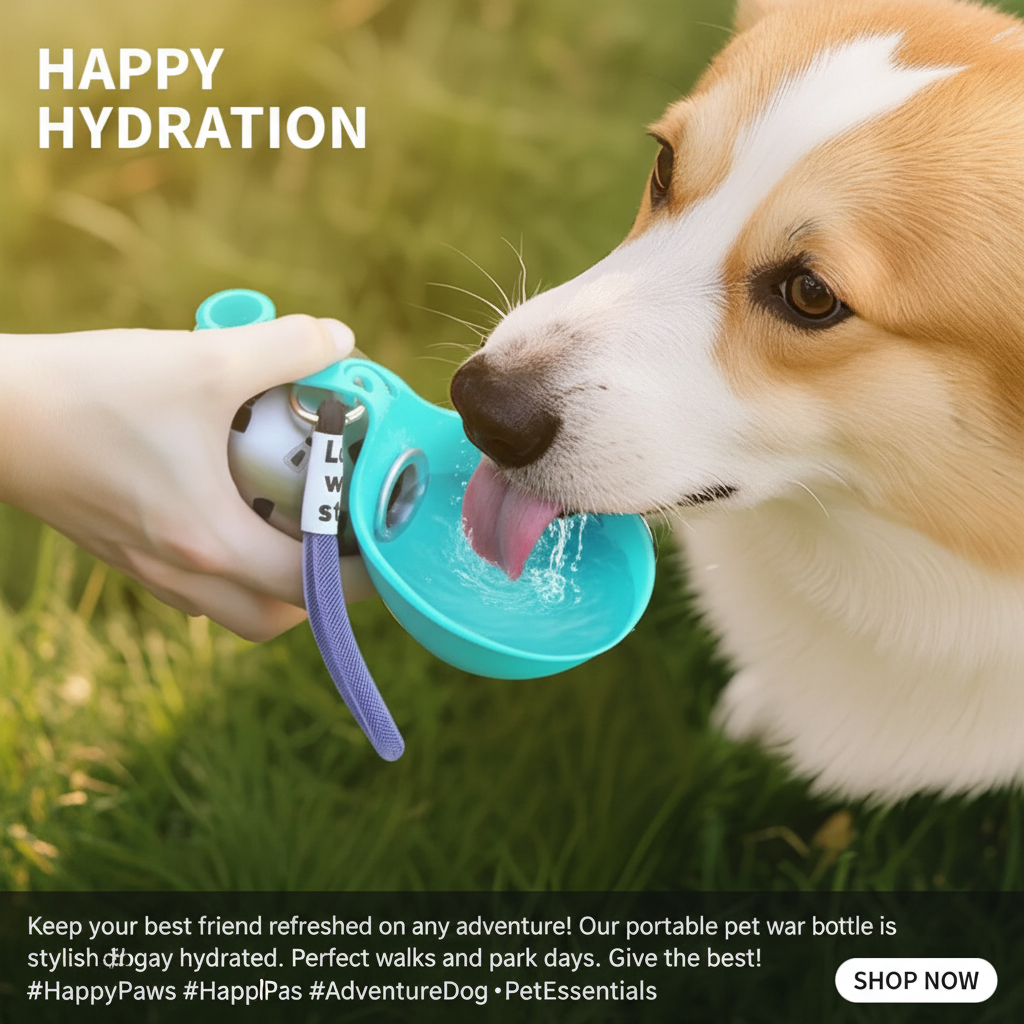 PupSphere Facebook ad: Hydrate Your Dog Anywhere, Instantly