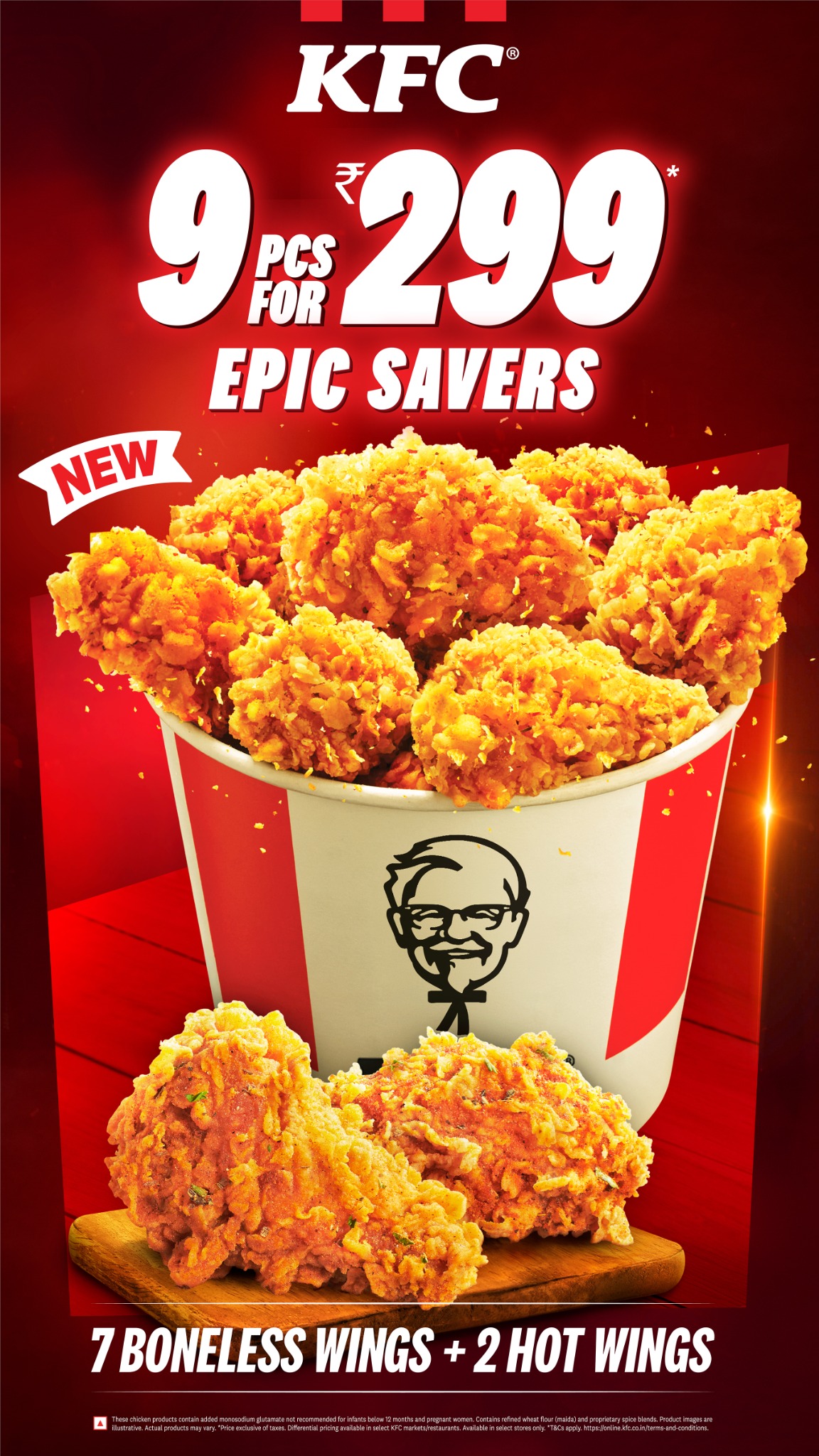 KFC Facebook ad: Get 9 for Rs. 299