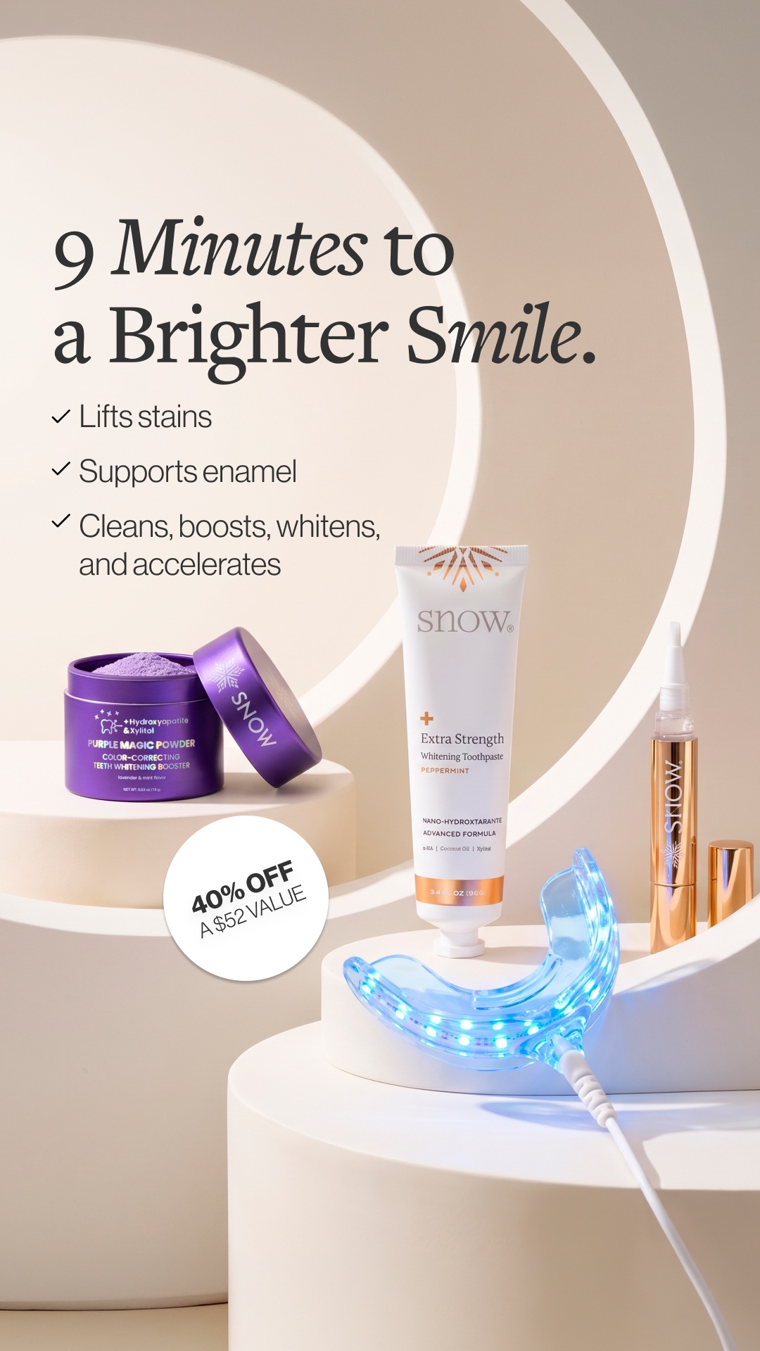 SNOW Teeth Whitening Facebook ad