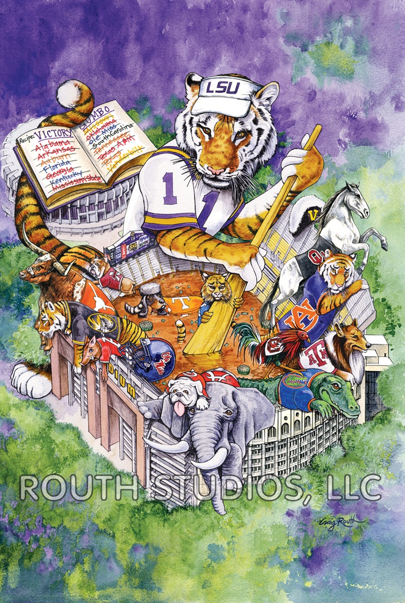 The Routh Collection Fine Art & Greeting Cards Facebook ad: LSU Victory Gumbo 2024!