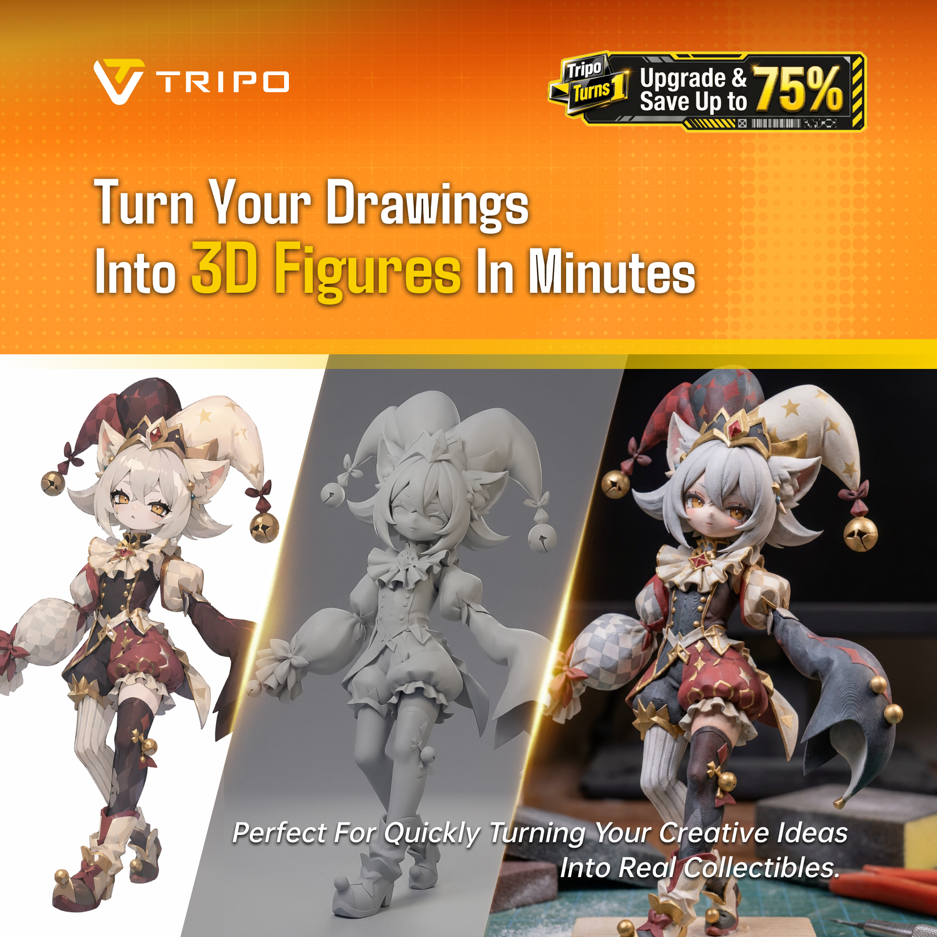 Tripo 3D Facebook ad