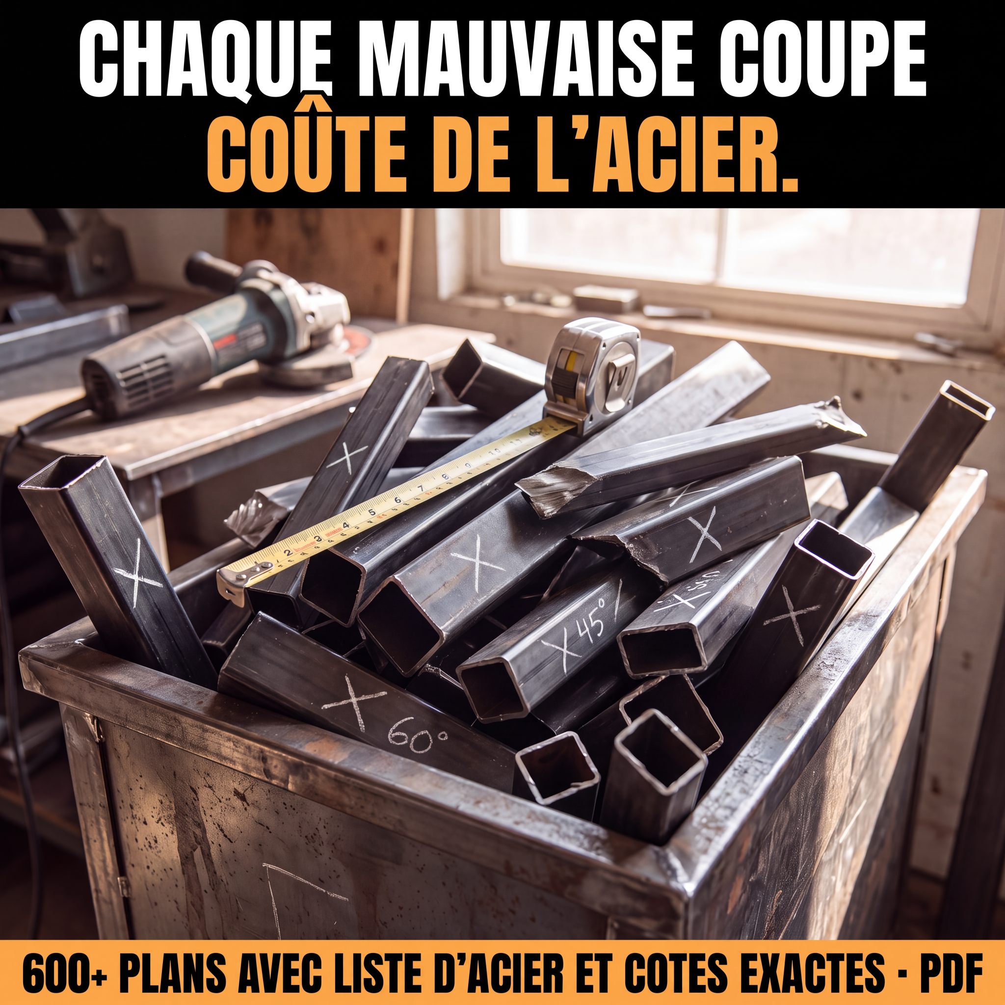 Master Crafts DIY Facebook ad: 600+ Plans de Meubles en Acier