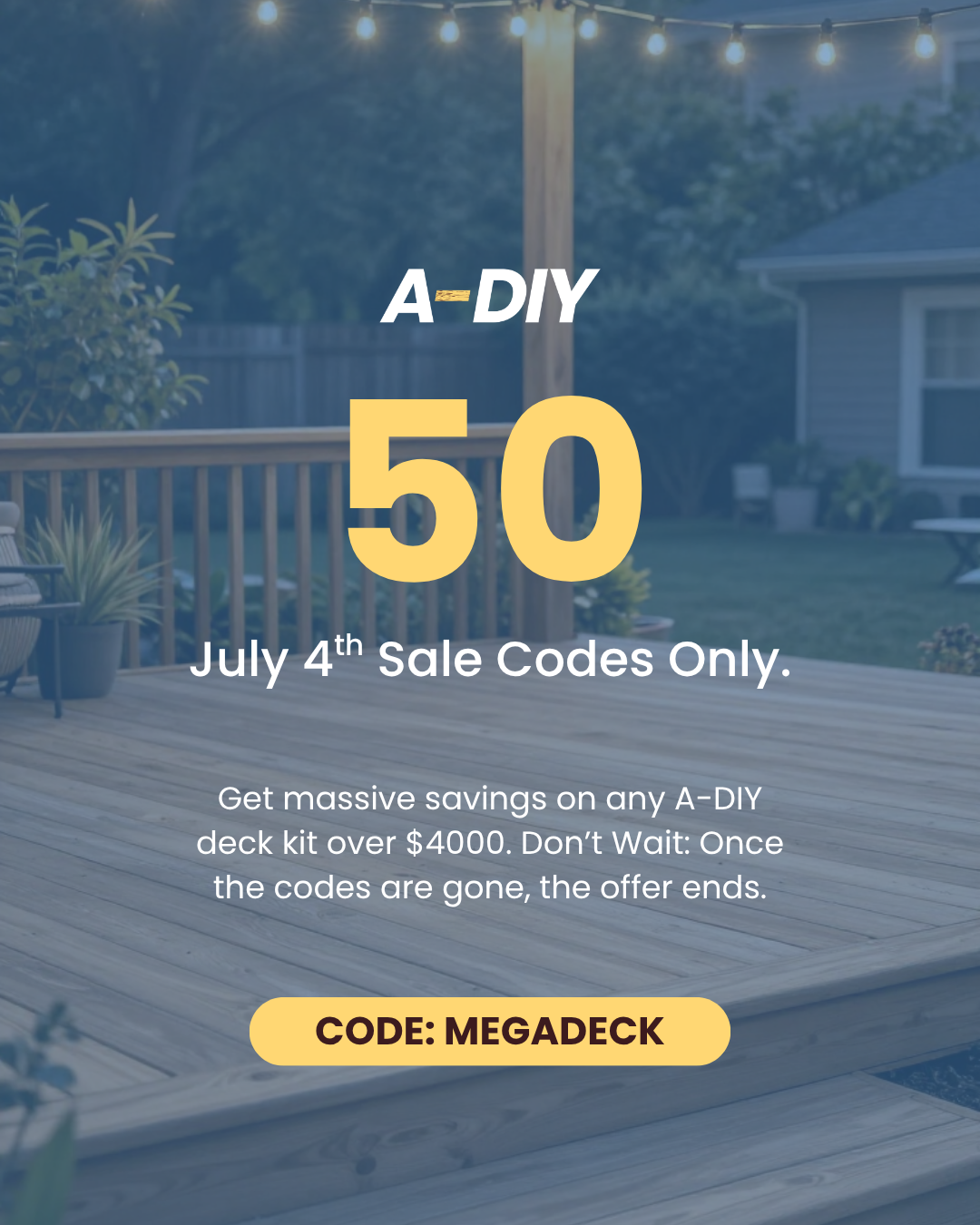 A-DIY Facebook ad: Build Now, Pay Later!
