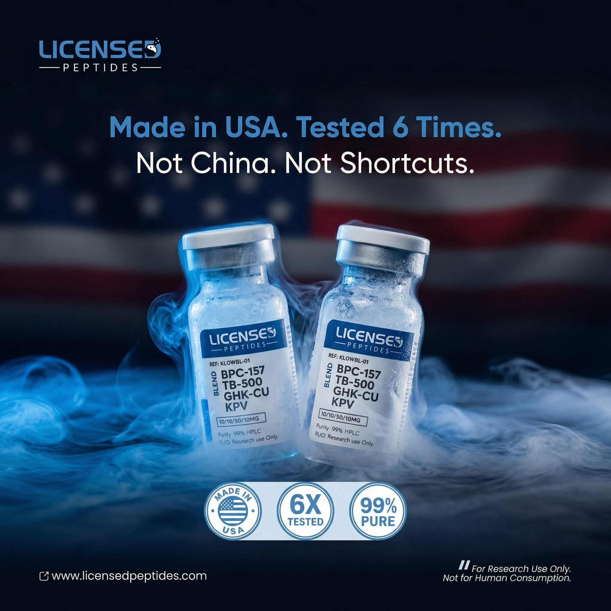 LicensedPeptides Facebook ad
