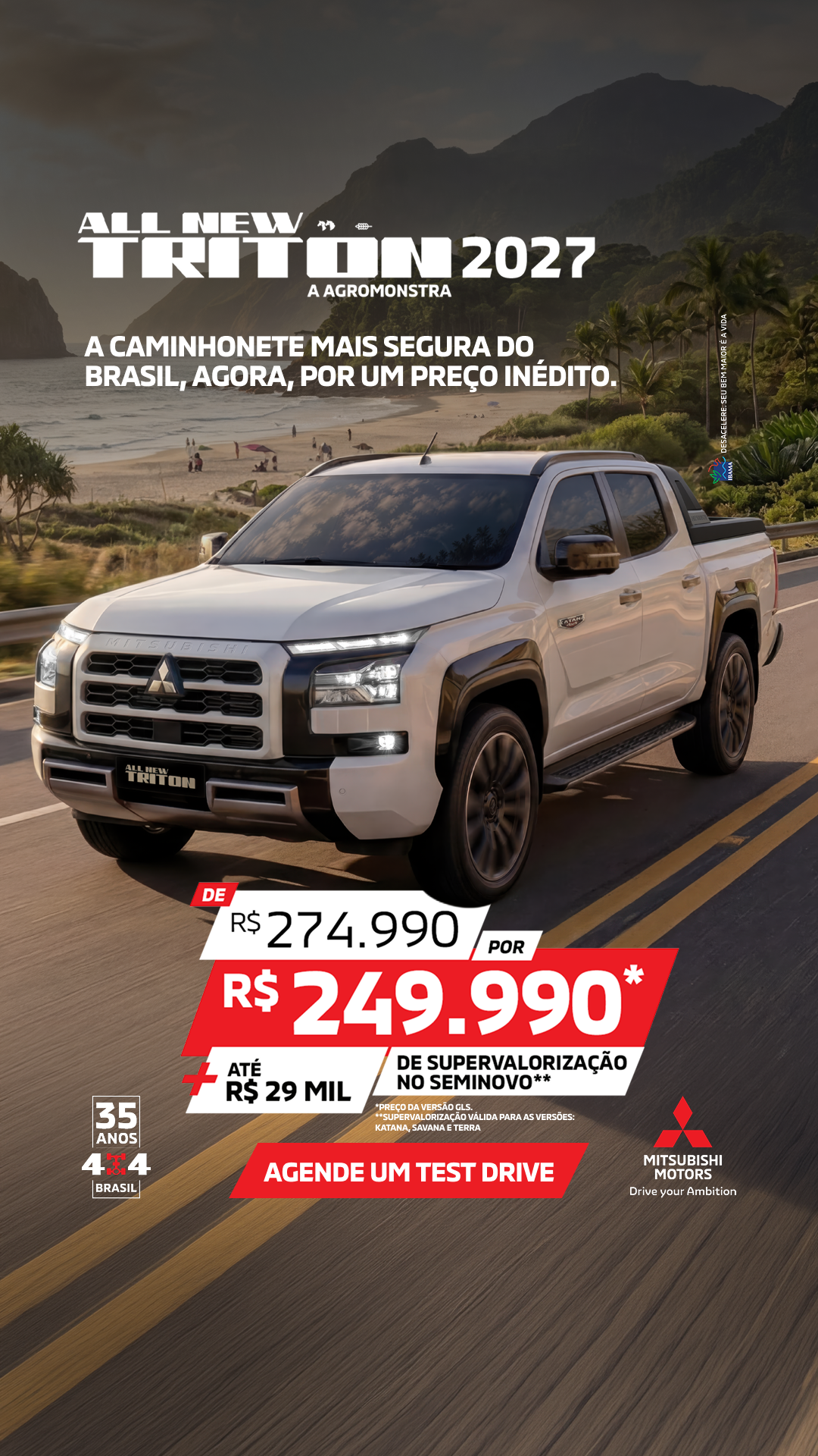Mitsubishi Motors Brasil Facebook ad from Jul 2, 2026