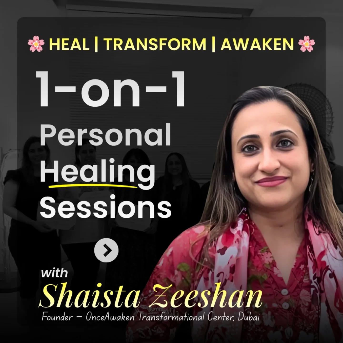 Trauma Healing - Shaista Zeeshan Facebook ad: 1:1 Healing Sessions with Shaista Zeeshan