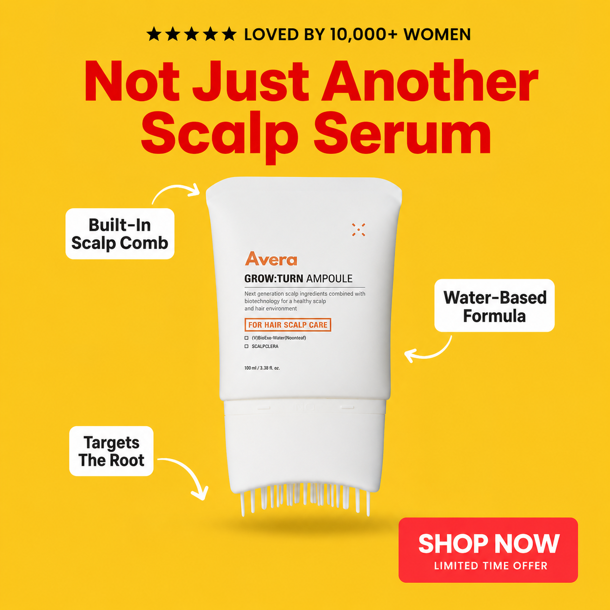 Avera Facebook ad: Korea's #1 Hair Growth Serum
