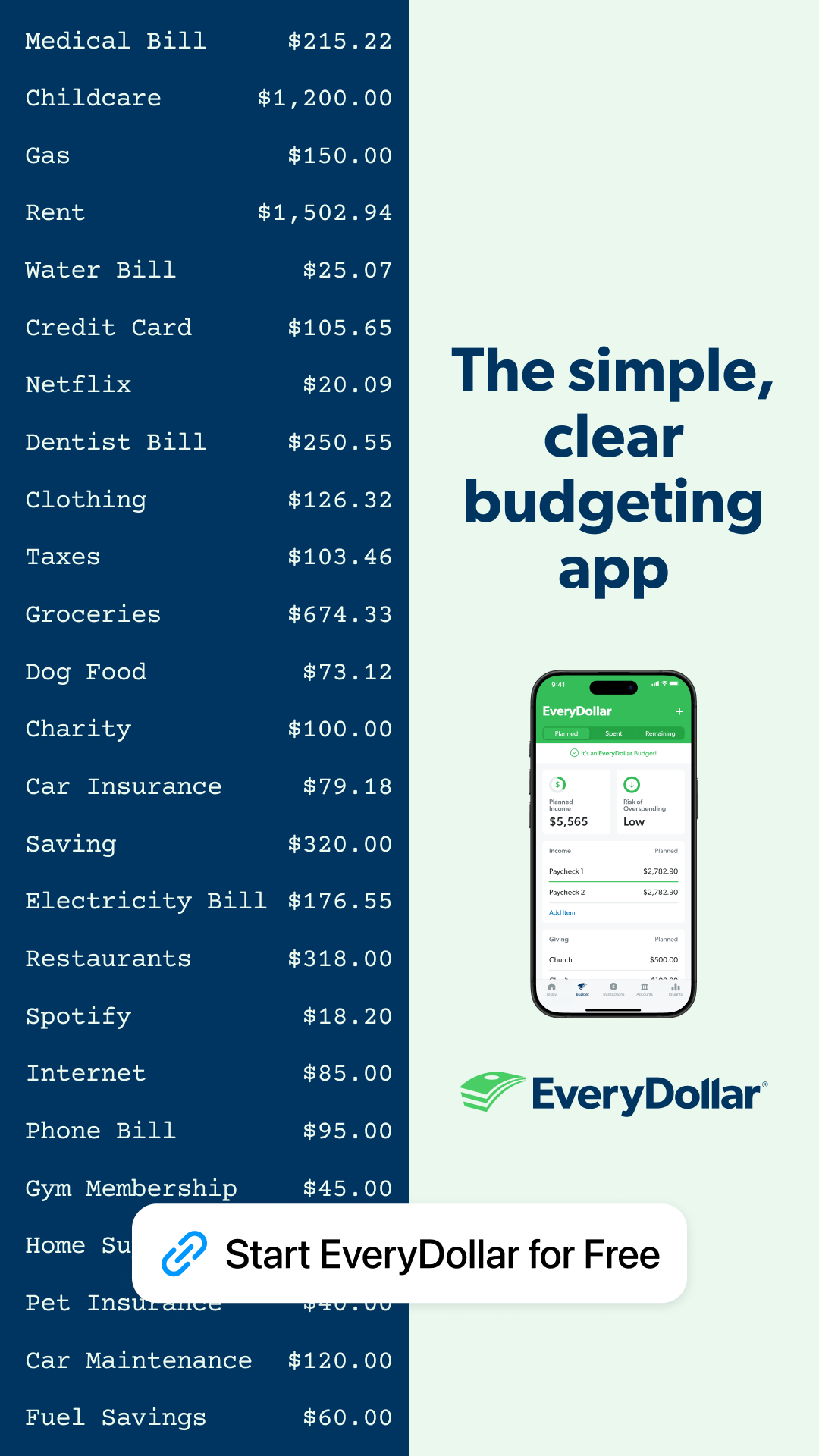 EveryDollar Facebook ad