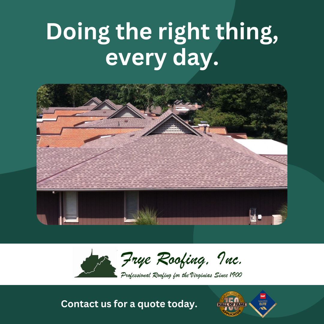 Frye Roofing Inc. Facebook ad