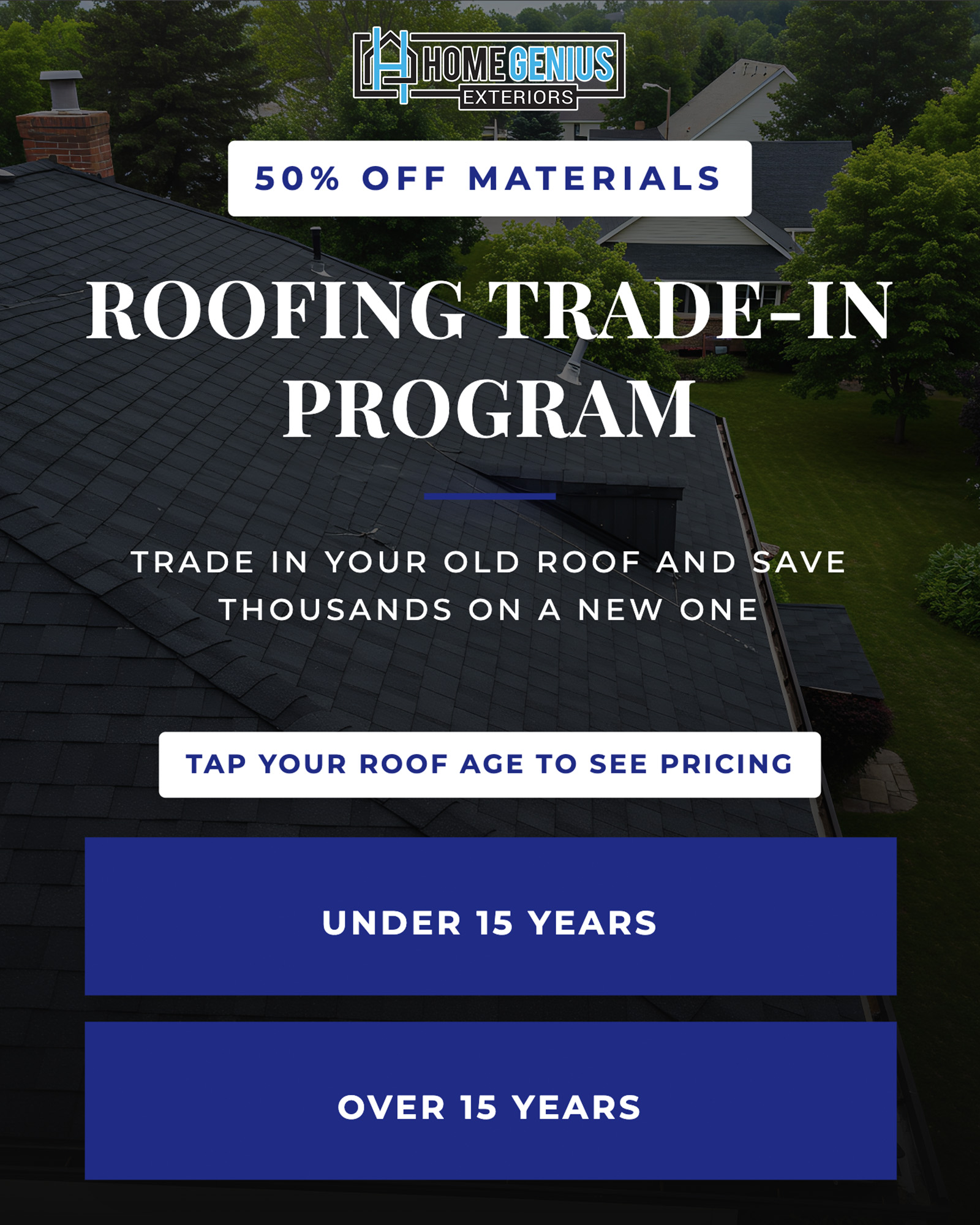 Home Genius Exteriors Facebook ad
