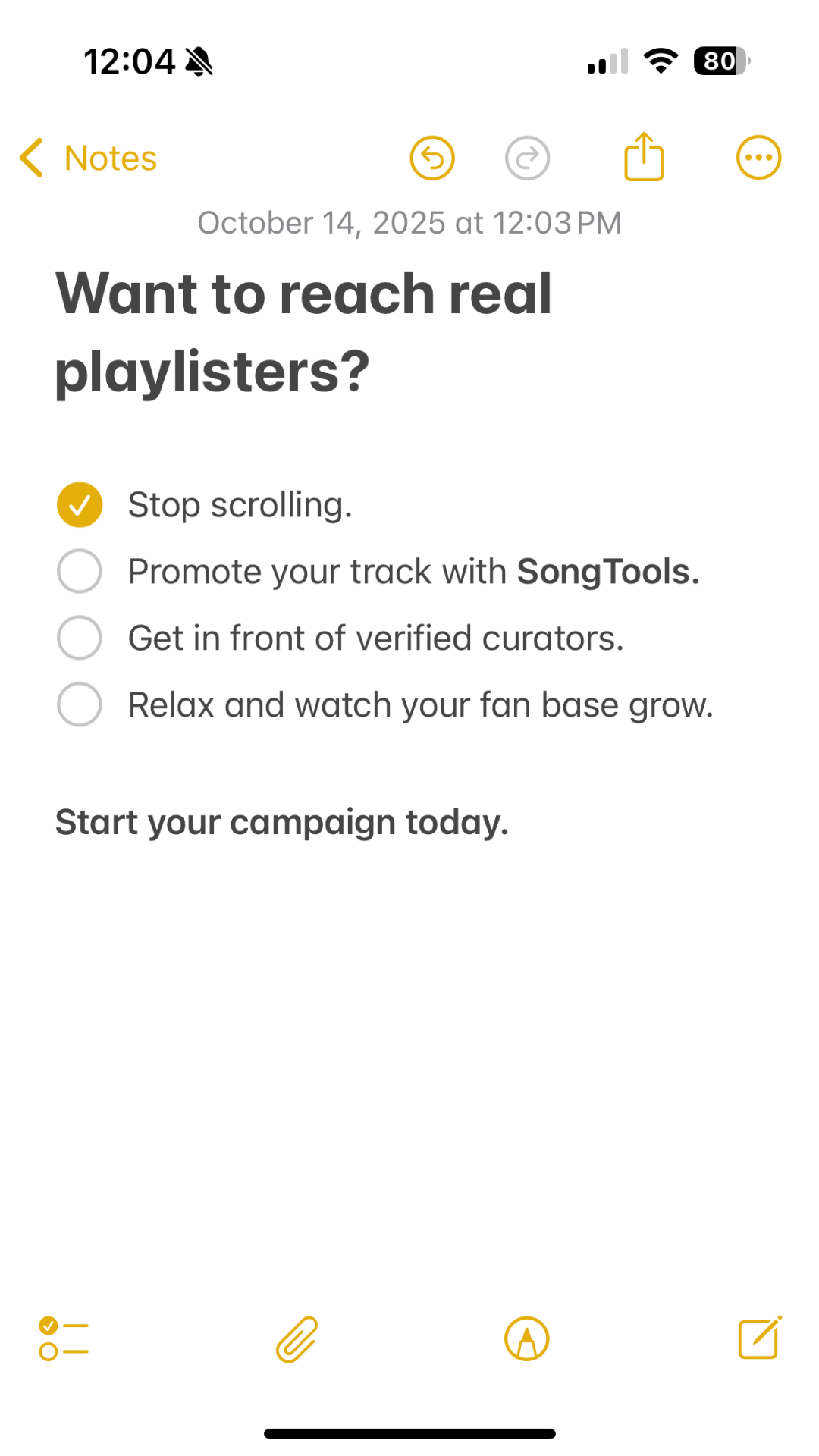 SongTools Facebook ad