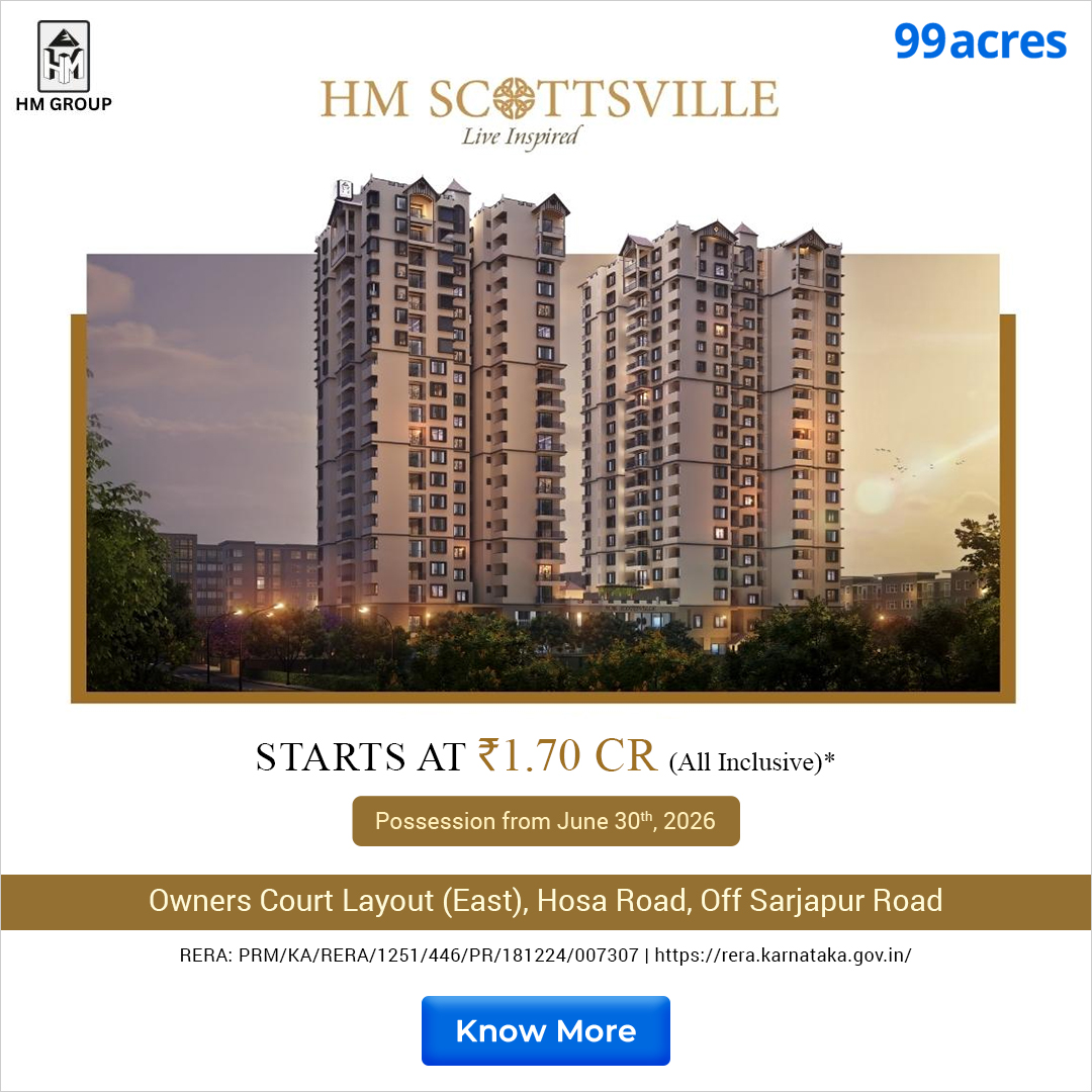 99acres Properties Bangalore Facebook ad