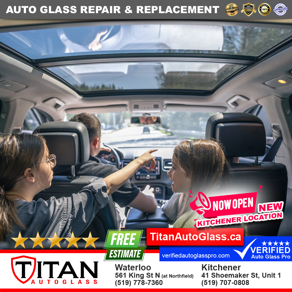 TITAN AUTO GLASS Facebook ad: Cracked windshield? Get fast, affordable, and professional…