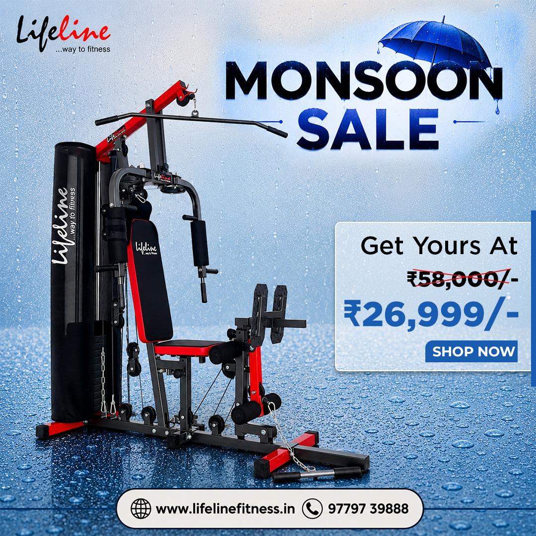 Lifeline Fitness Facebook ad: Monsoon Sale is Live on Lifeline Fitness