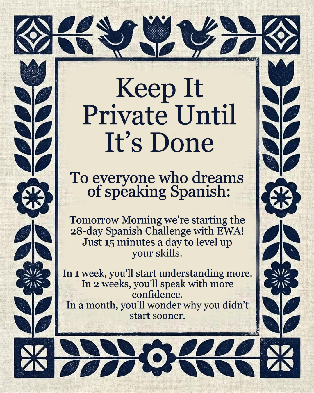 EWA: Learn Languages Facebook ad