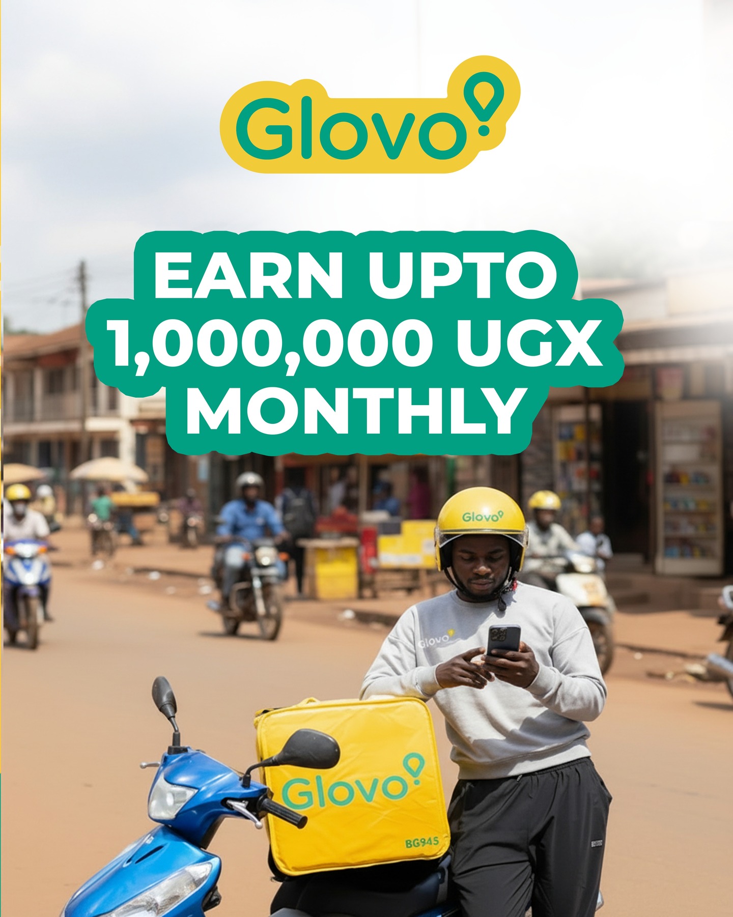 Glovo Facebook ad: Become a Rider with Glovo | Flexible Work & Weekly Earnings