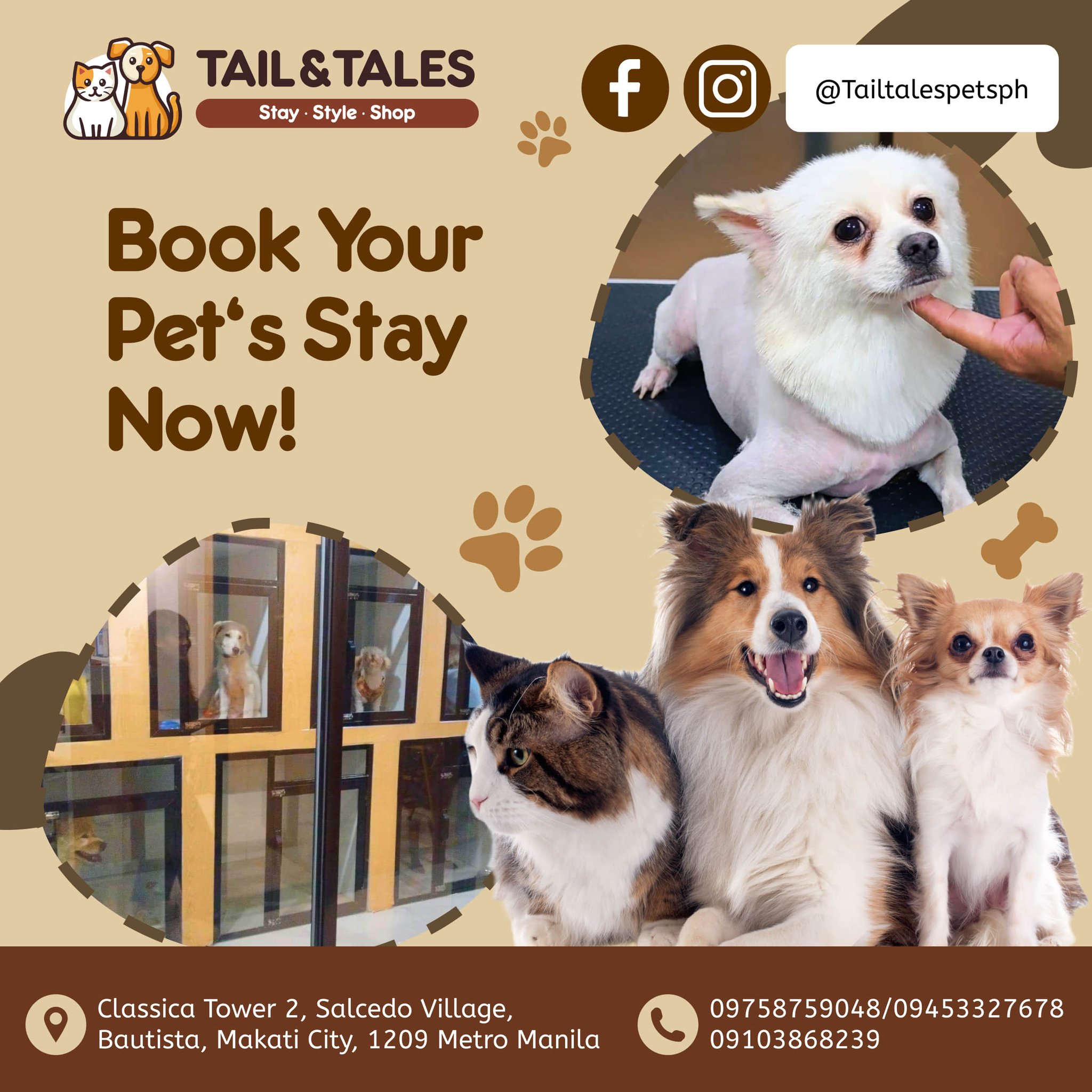 Tail Tales Pet Shop Facebook ad: Tail Tales Pet Boarding