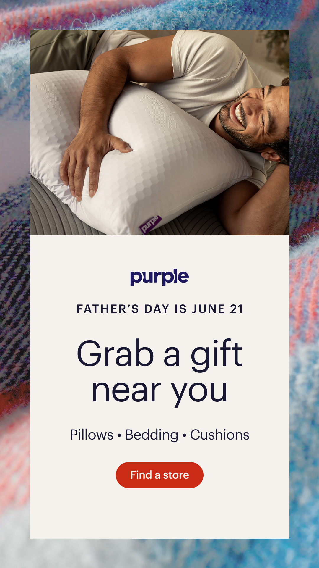Purple Facebook ad