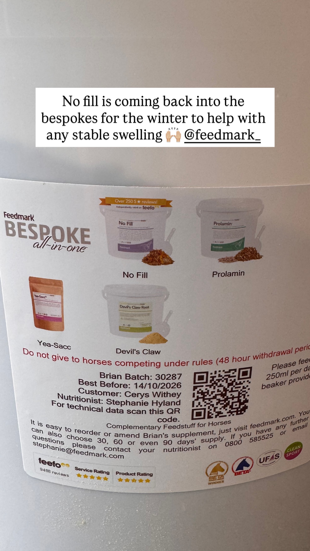 Cerys Withey Showjumping Facebook ad