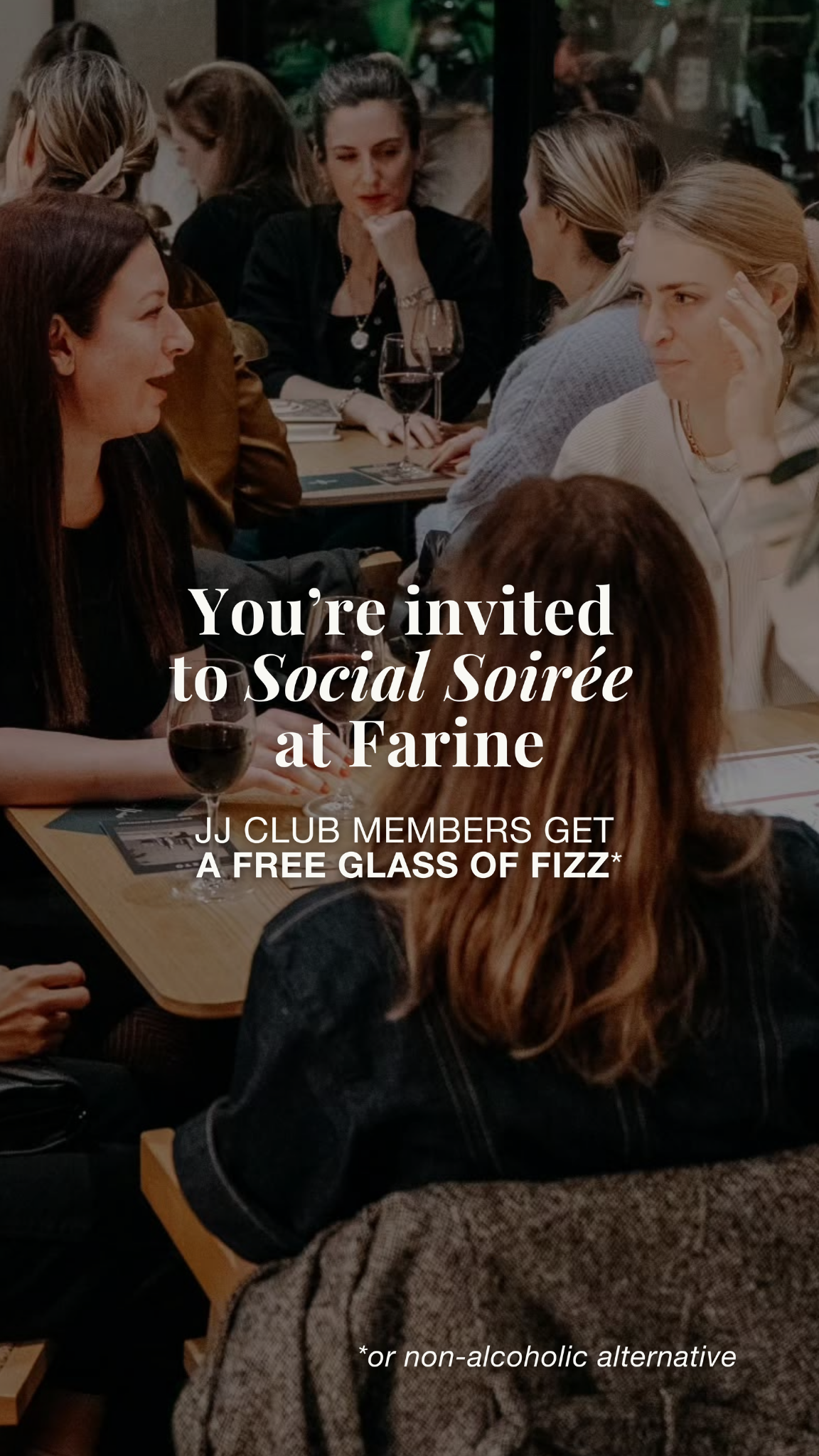The JJ Club - SW London Facebook ad: Swap the sofa for a soirée