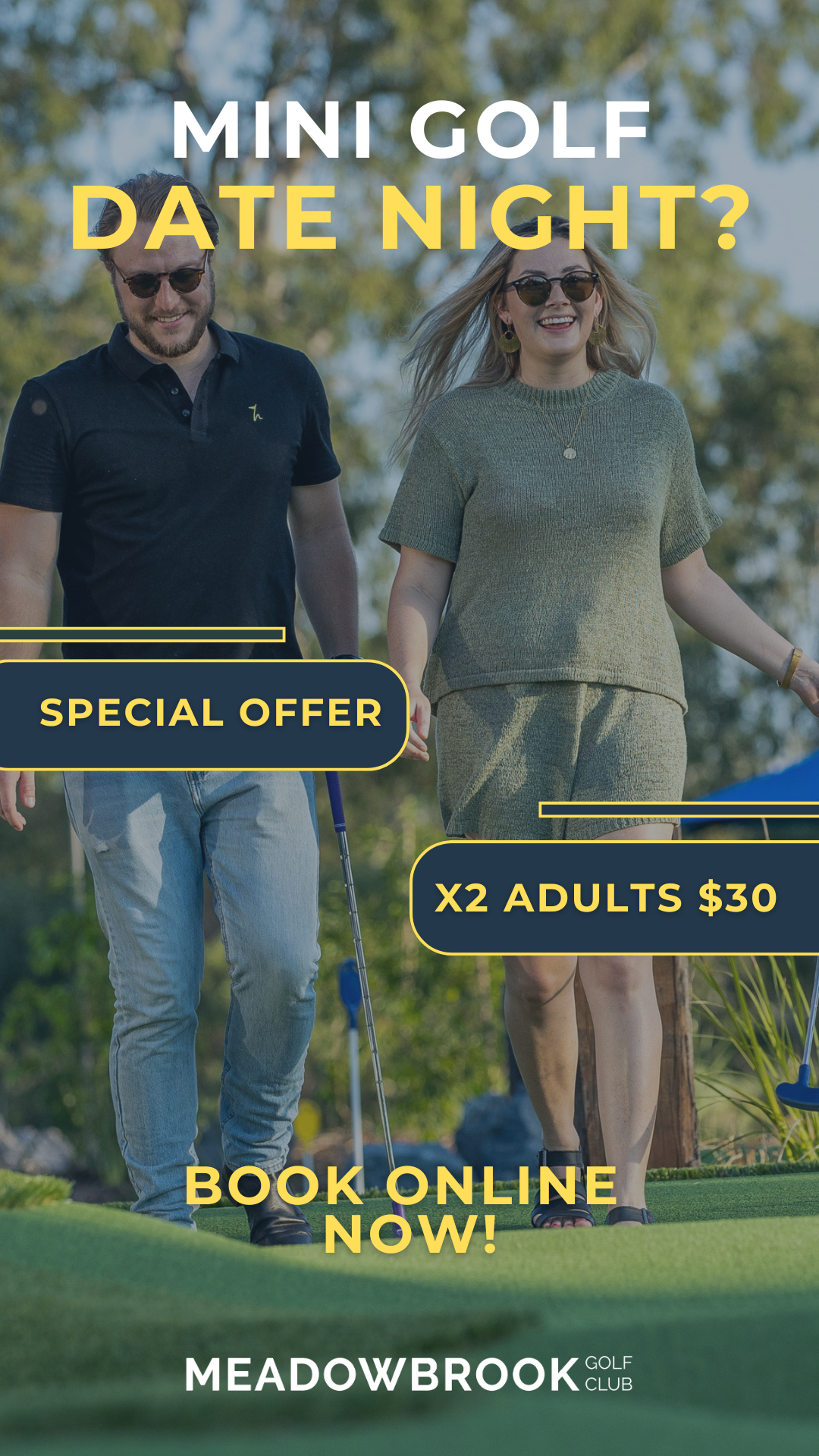 Meadowbrook Golf Club Facebook ad from Feb 6, 2026