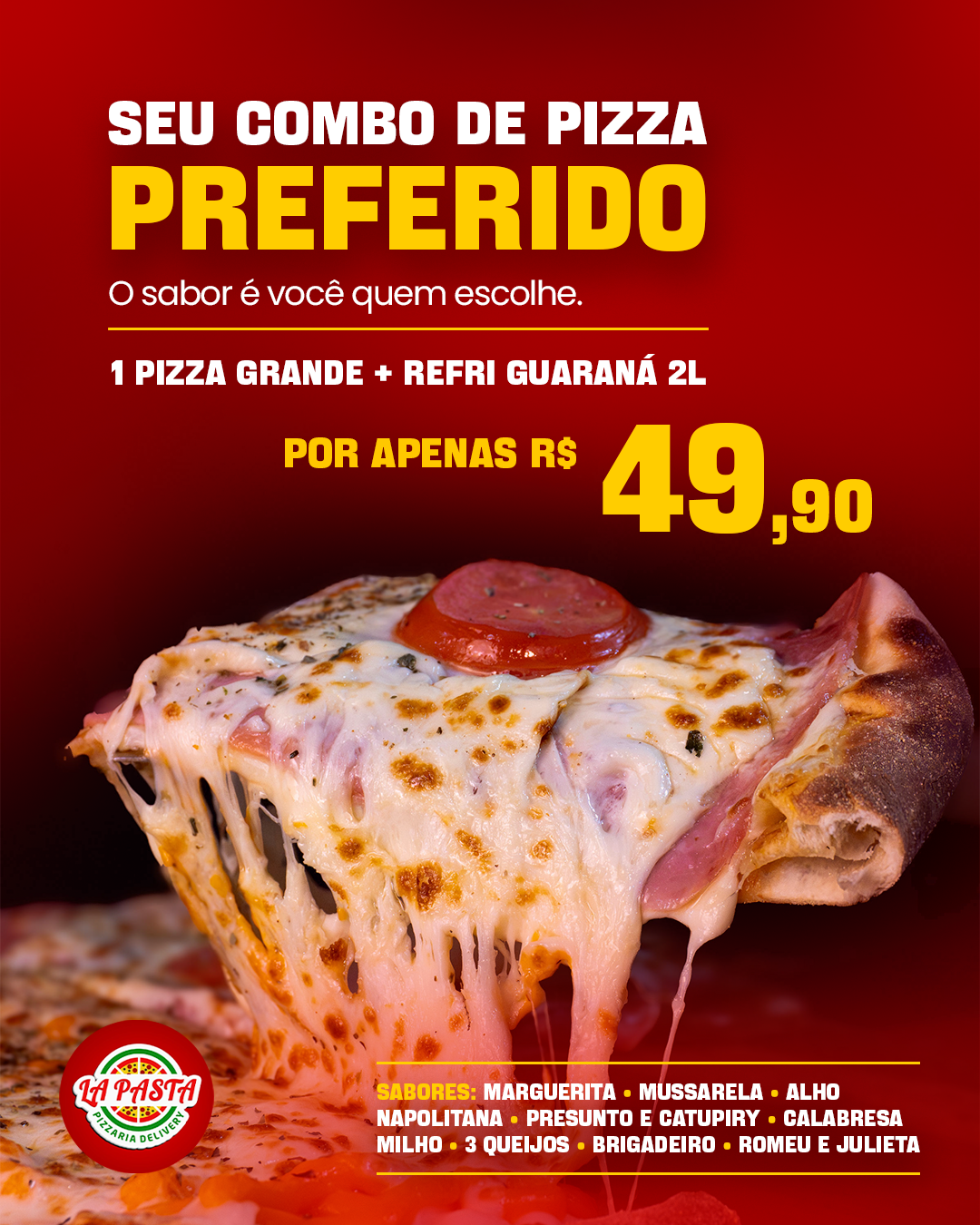 Pizzaria La pasta - Delivery Facebook ad: La Pasta Pizzaria Delivery - Cardápio La Pasta Pizzaria…