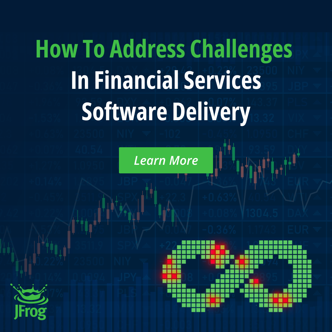 JFrog Facebook ad: JFrog's Platform for Financial Services