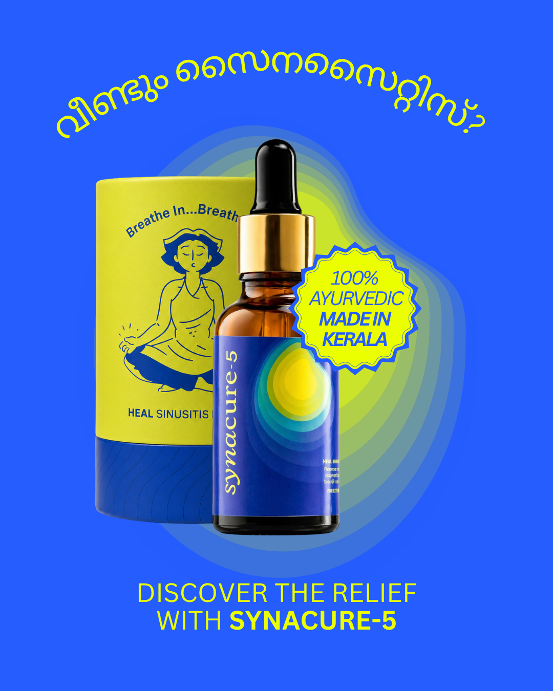 Synacure-5 Facebook ad: Sinusitis Again? Discover Synacure-5