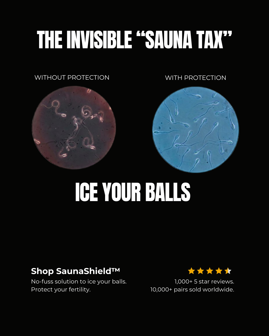 Sauna Protocol Facebook ad: SaunaShield Fertility Protection Cooling Briefs