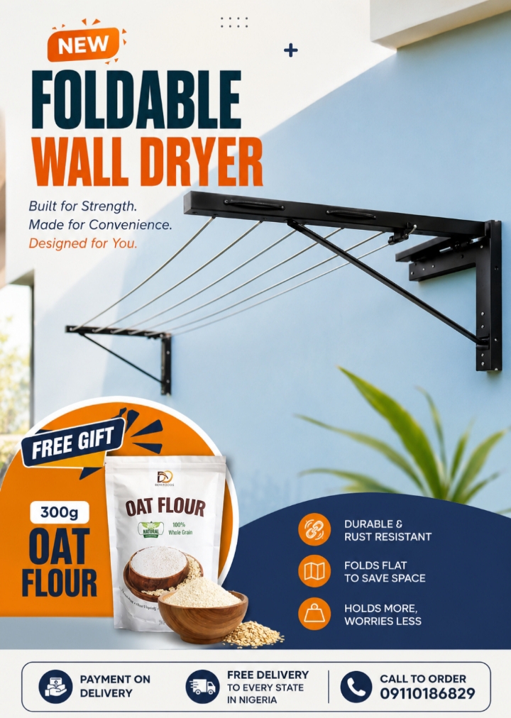 Smart Home Essentials Facebook ad: Enjoy More Drying Space.