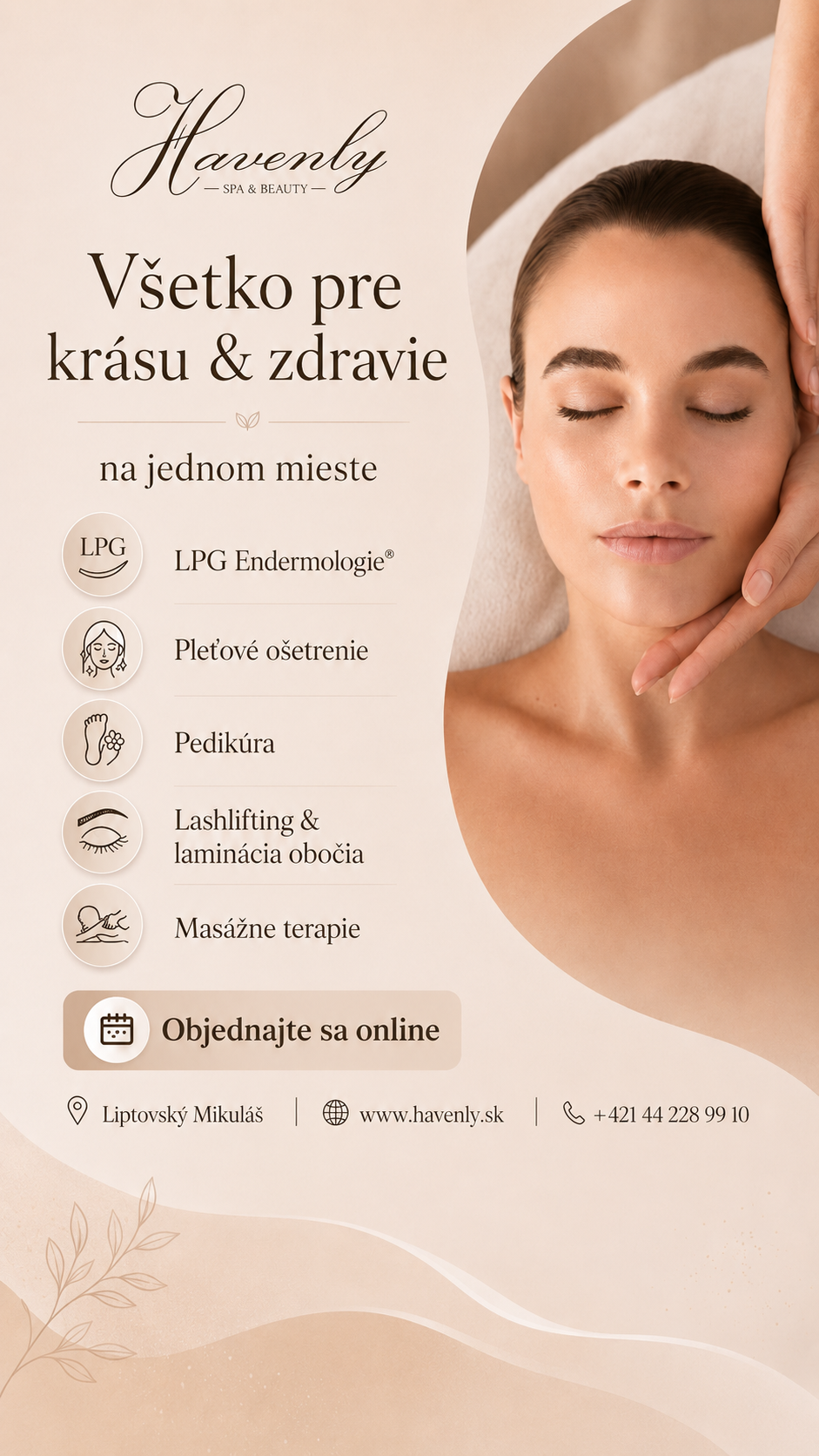 Havenly SPA & Beauty Facebook ad from Jul 7, 2026