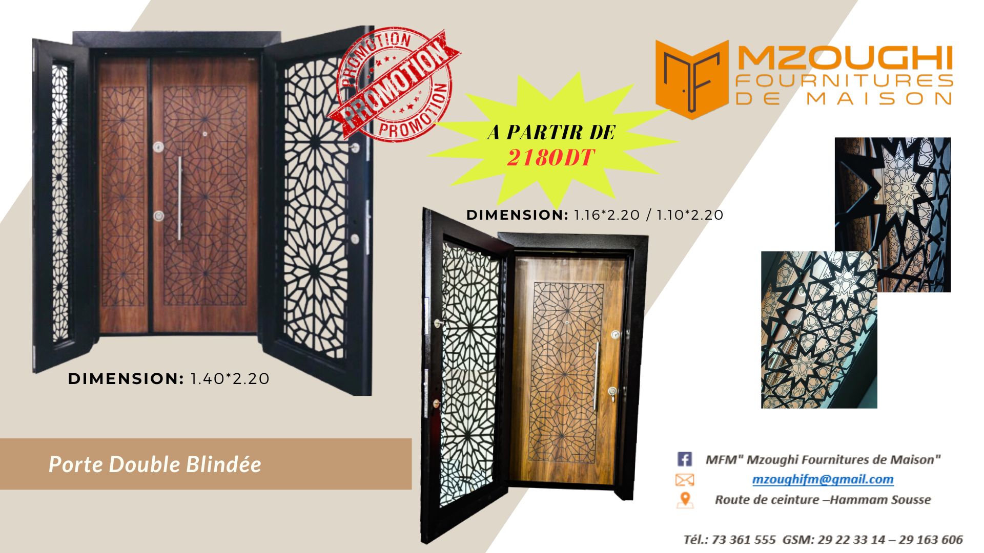 MFM Mzoughi Fournitures de Maison Facebook ad: Protégez votre maison avec style grâce à notre…