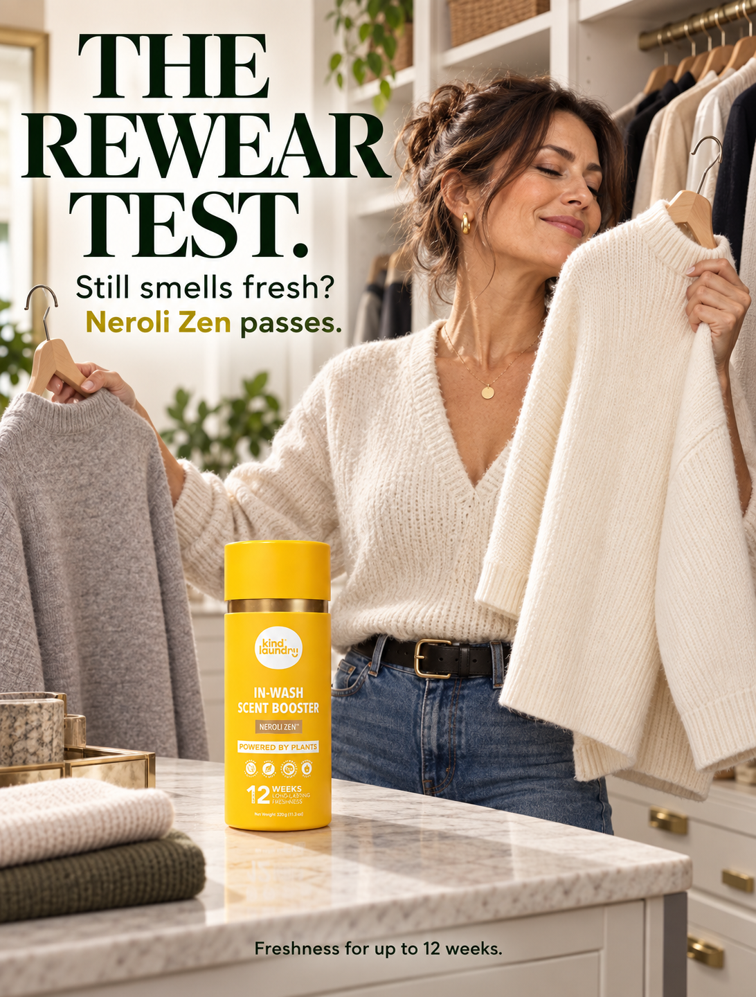 Kind Laundry Facebook ad: Up to 12 Weeks Fresh, Not Just the First Wear