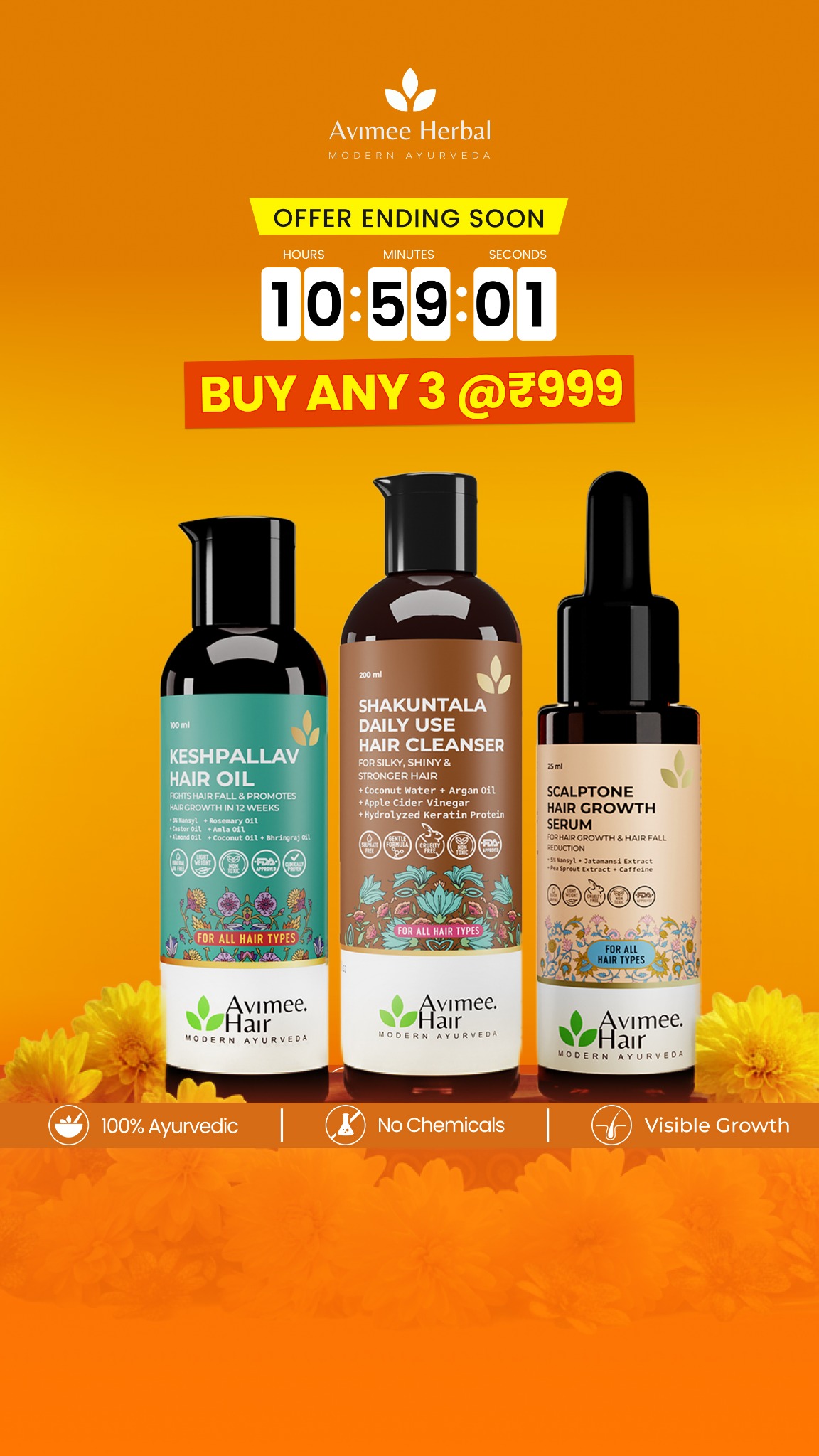 Avimee.Hair Facebook ad from Feb 16, 2026