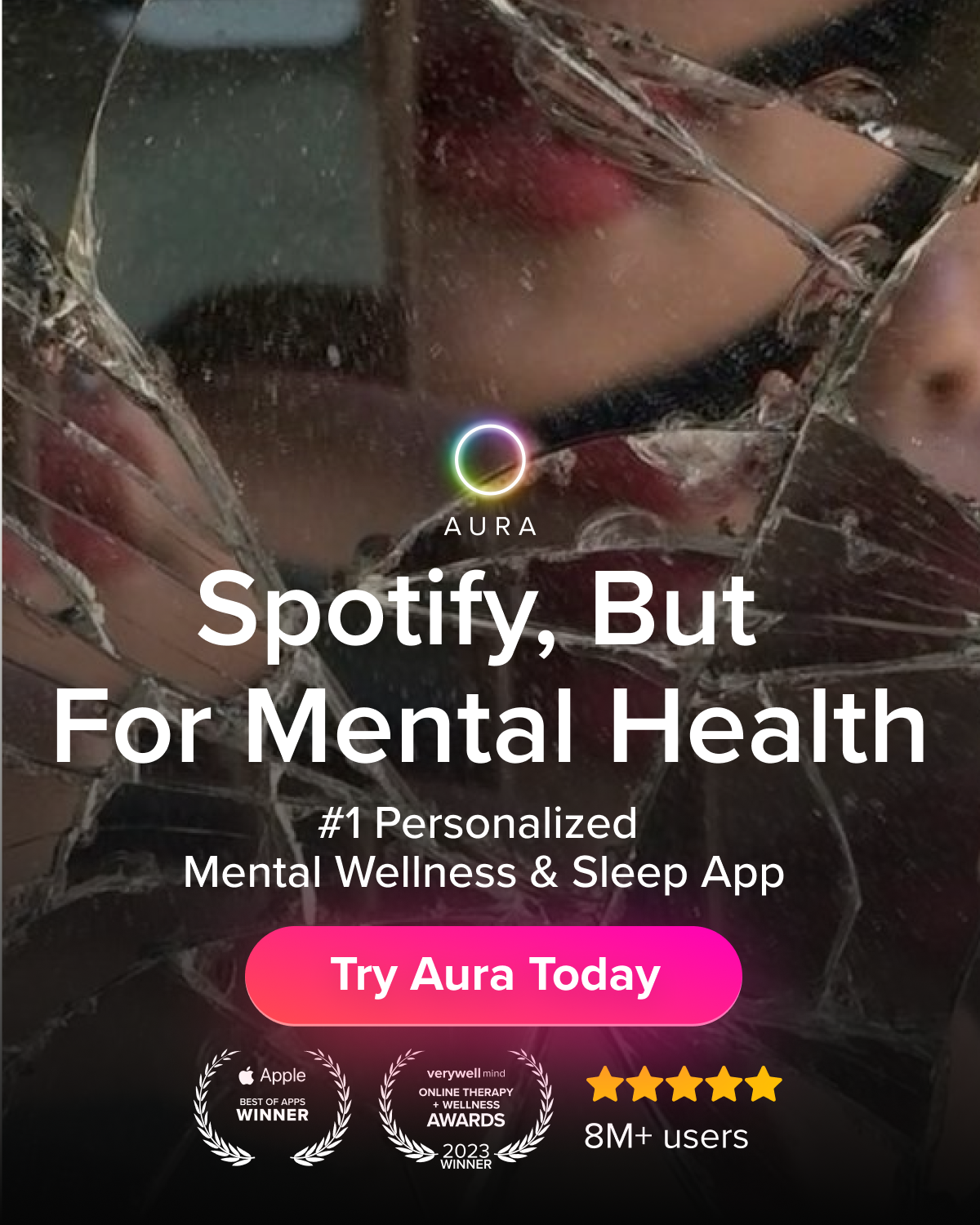 Aura: Find peace every day Facebook ad