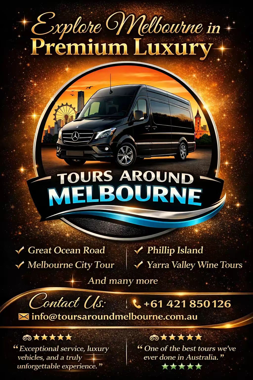 Tours Around Melbourne Facebook ad from Jan 23, 2026