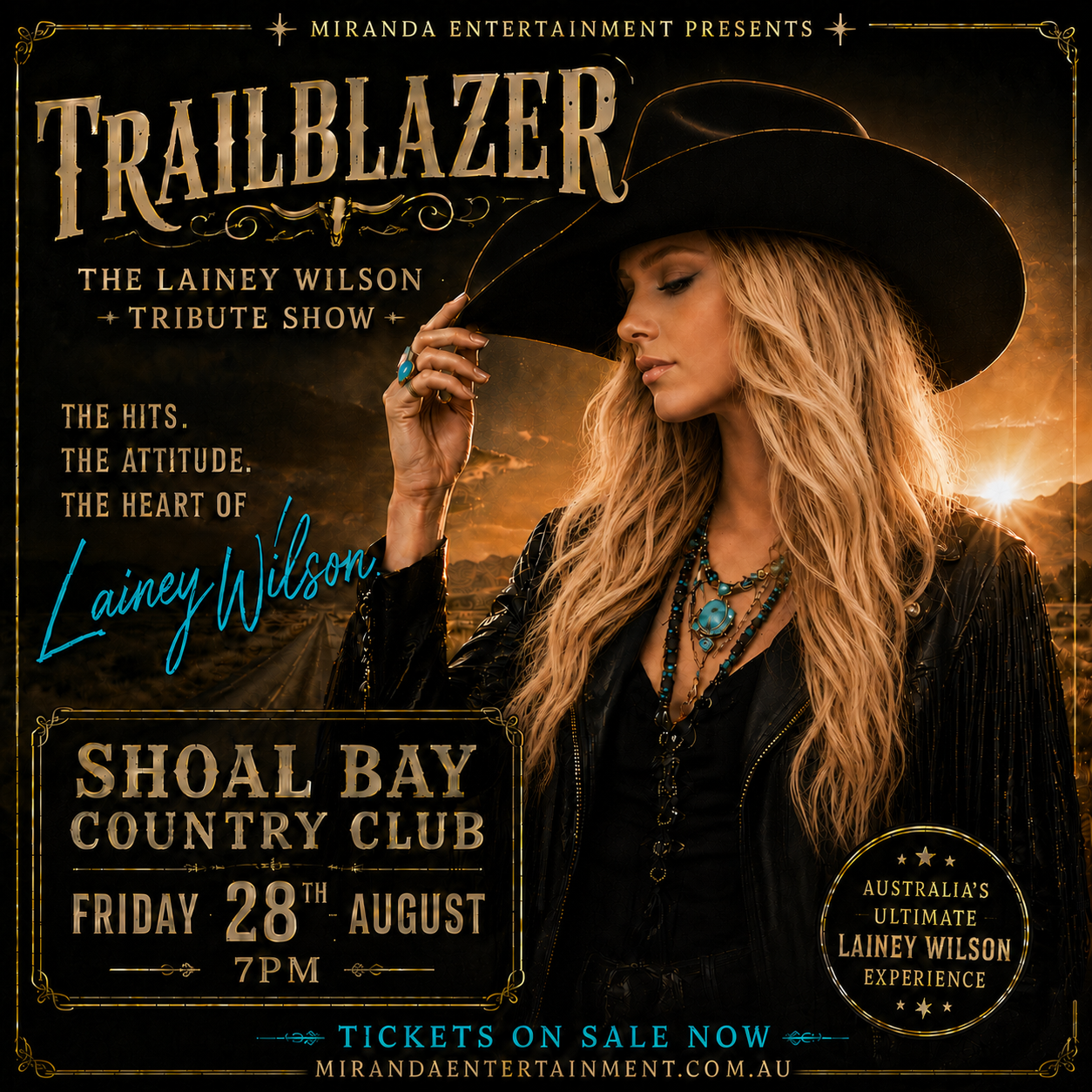Trailblazer - Lainey Wilson Tribute Facebook ad: SHOAL BAY COUNTRY CLUB | TRAILBLAZER - THE LAINEY WILSON…
