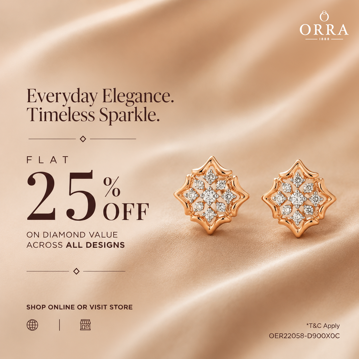 ORRA Diamond Jewellery Facebook ad