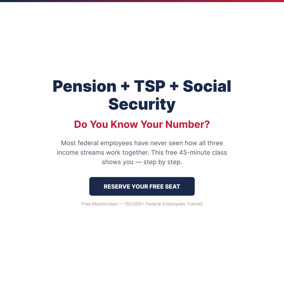 Federal Retirement Consultant Facebook ad: The 3-Legged Stool, Explained Free