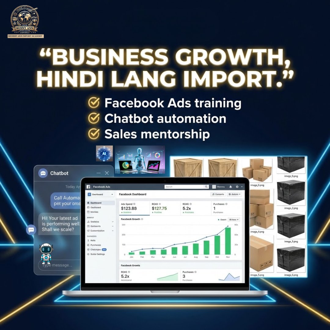 Mommy Ann Import Academy Facebook ad