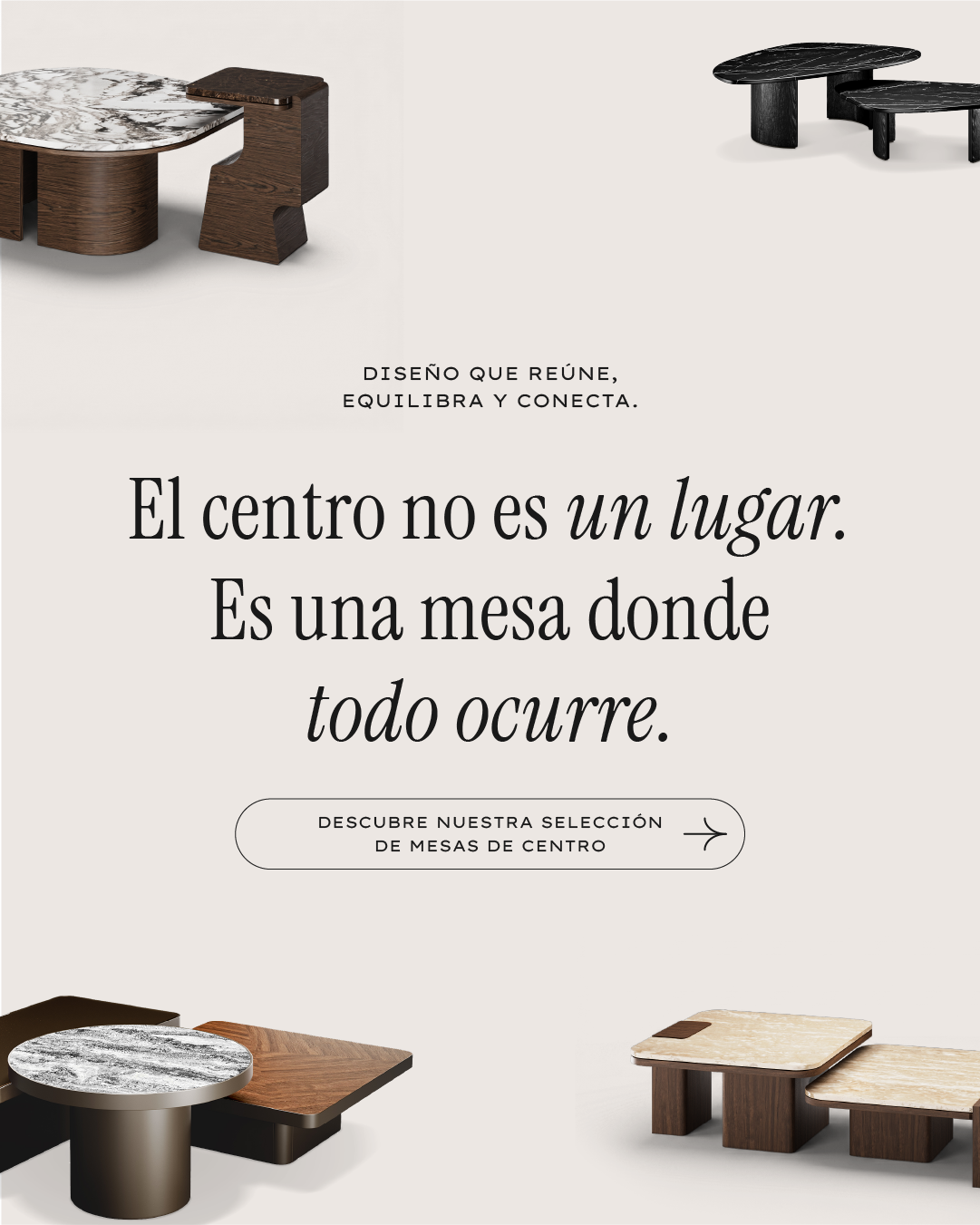 Stuario Design Lab Facebook ad: Cuál de estas mesas de centro elegirías para…