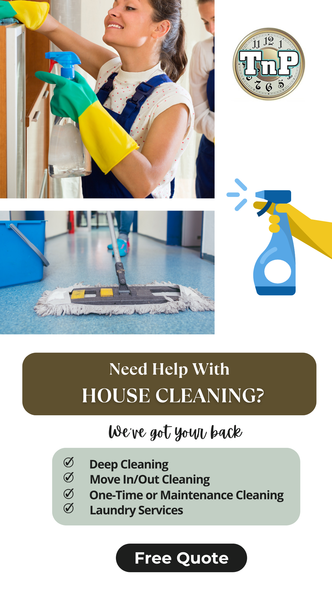 TnP Cleaning Solutions LLC Facebook ad