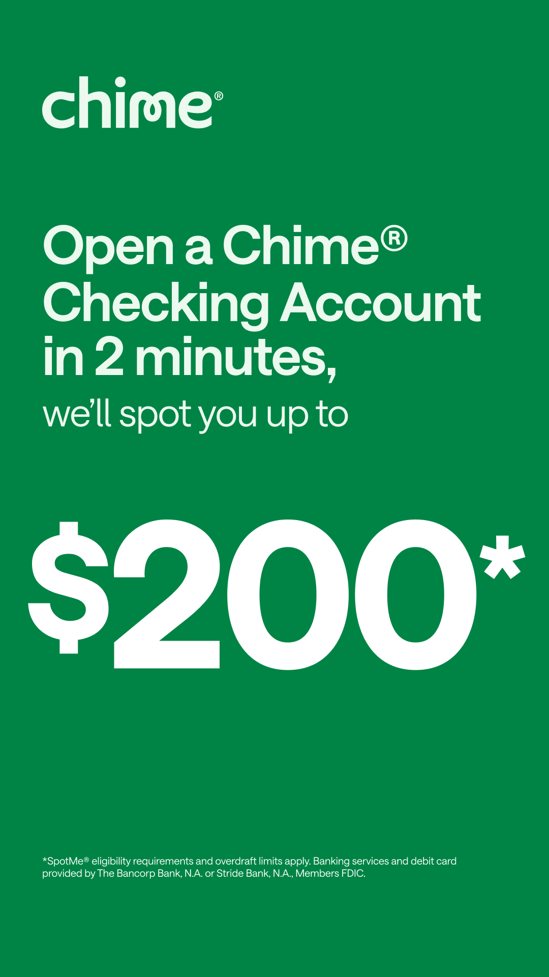 Chime Facebook ad